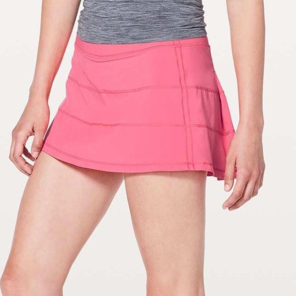 Lululemon Pace Rival Skirt Glossy Pink Athletic Skort Women Size 10